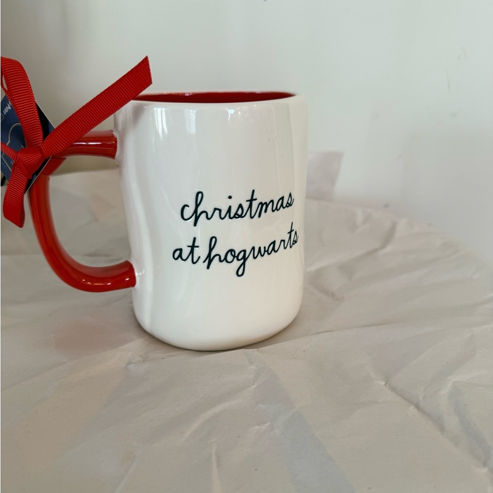 Rae Dunn Christmas at Hogwarts Mug - Red and White